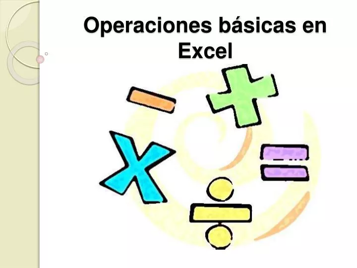 PPT - Operaciones Básicas En Excel PowerPoint Presentation, Free ...