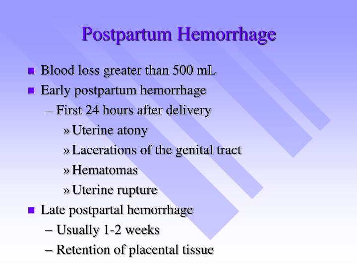 Pathophysiology Of Postpartum Hemorrhage