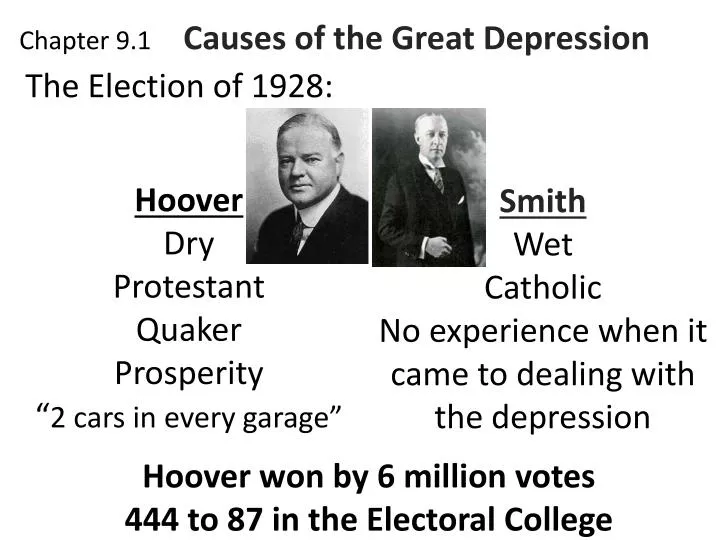 PPT - Chapter 9.1 Causes of the Great Depression PowerPoint ...