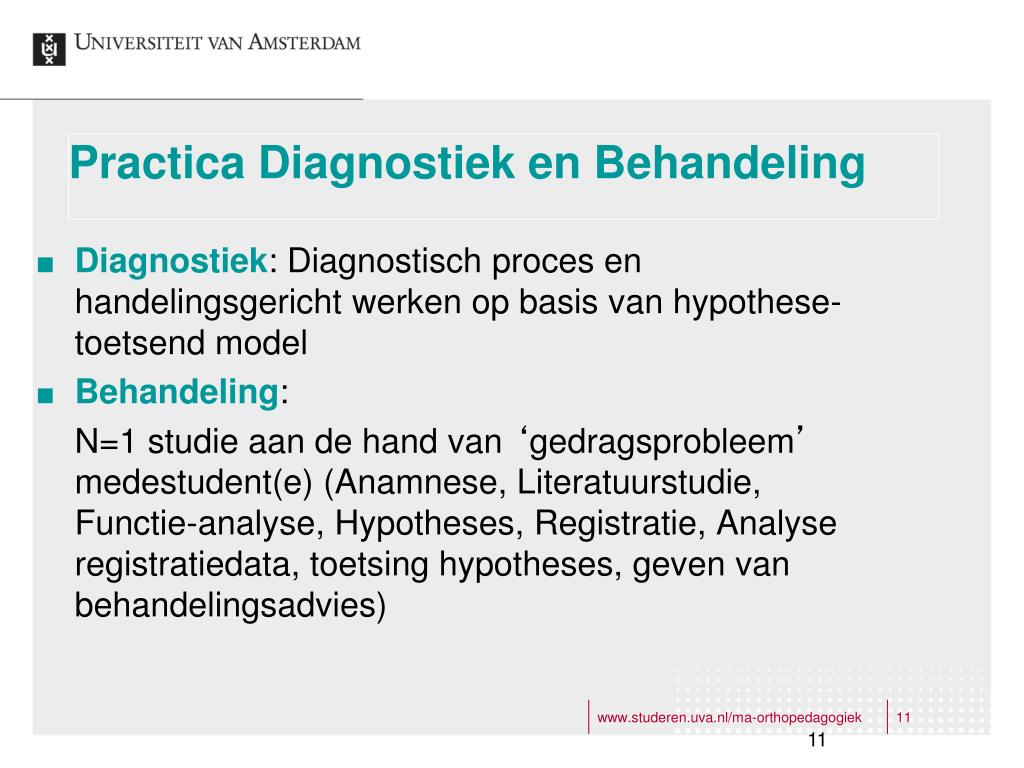 PPT - Welkom bij de mastervoorlichting van Orthopedagogiek PowerPoint