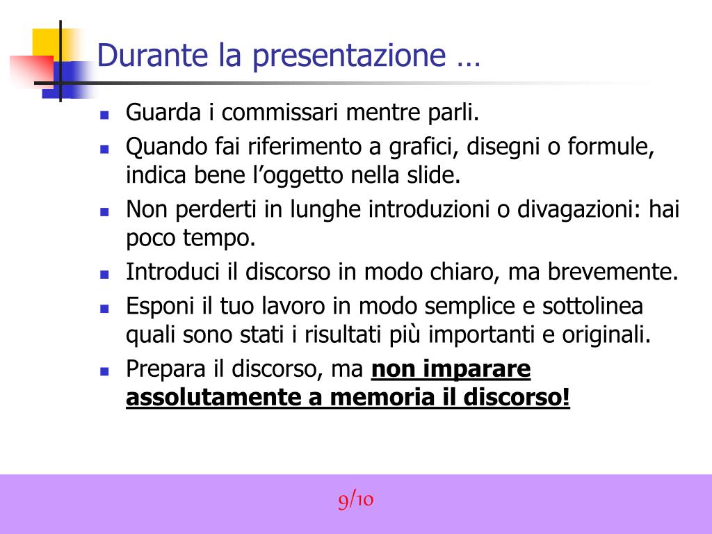 PPT - Guida alla presentazione della tesi di laurea PowerPoint