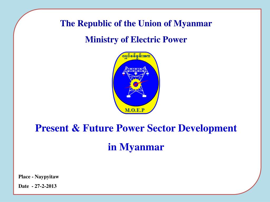 Ministry Of Electricity And Energy Myanmar Organization Chart