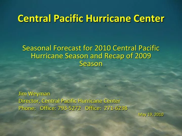central pacific hurricane center n.