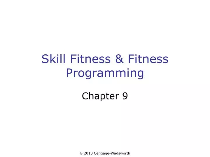 skill fitness fitness programming n.