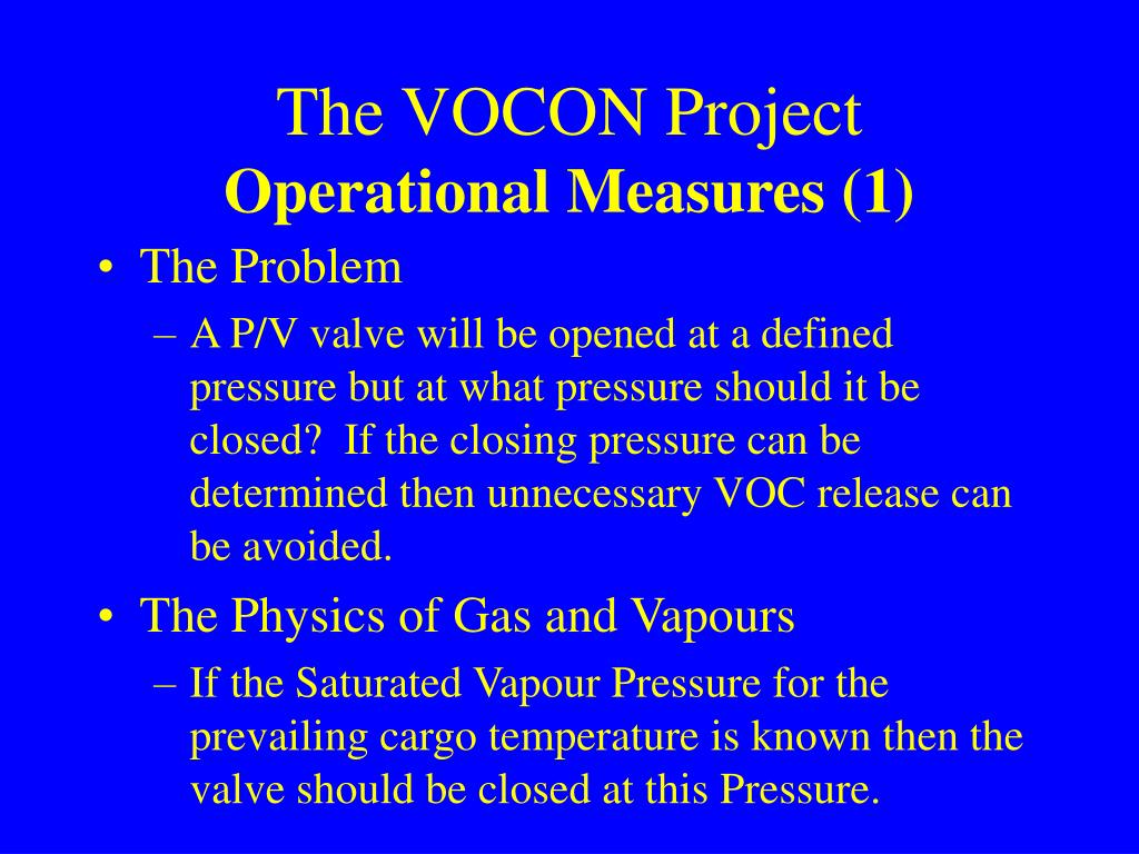 PPT - The Control of Volatile Organic Compounds Emissions from Crude ...