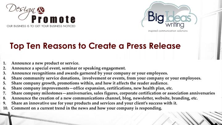 create a press release
