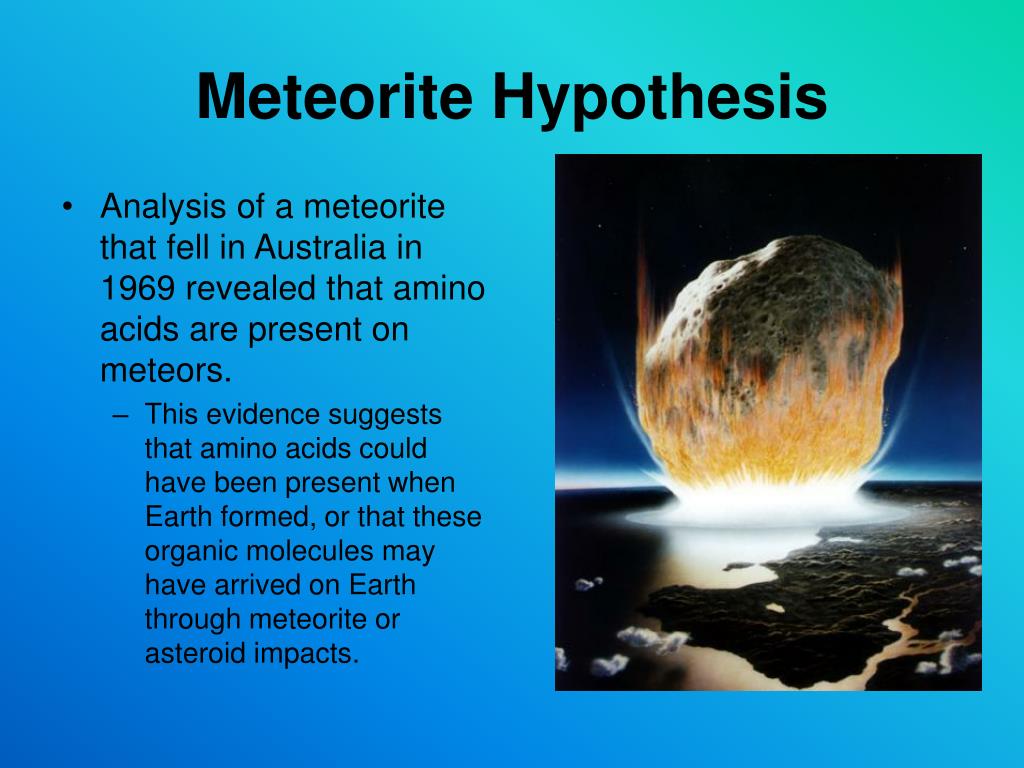meteorite hypothesis definition biology