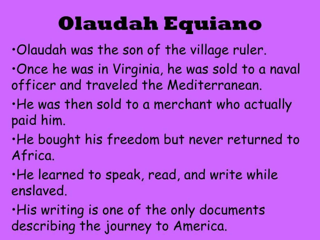 PPT - Olaudah Equiano PowerPoint Presentation, free download - ID:3057186