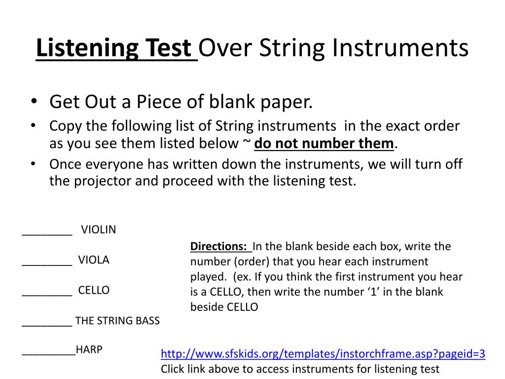 PPT The Four Families of Instruments PowerPoint Presentation, free