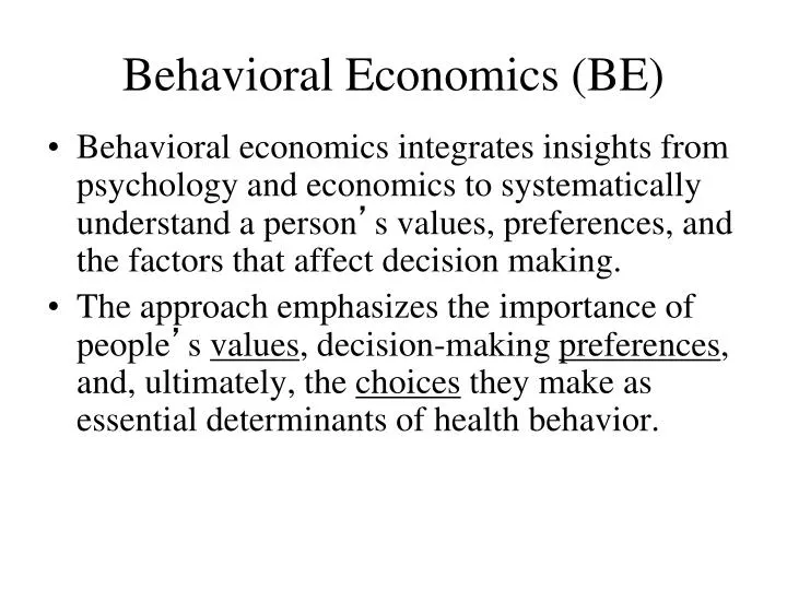 behavioural economics research topics