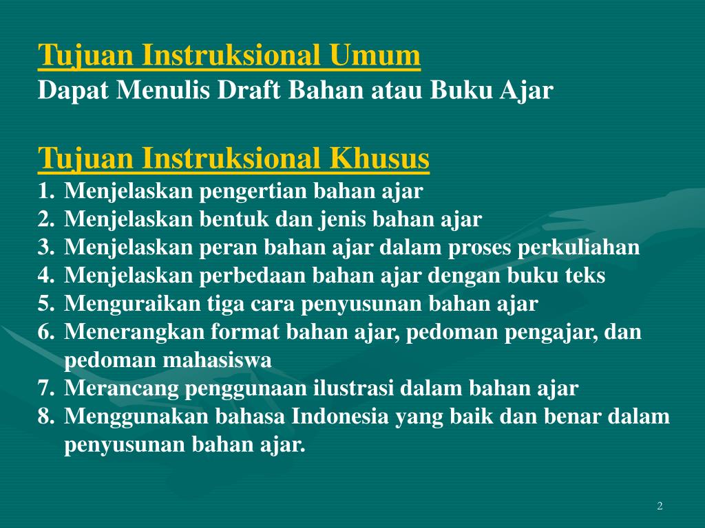 Peran bahan ajar