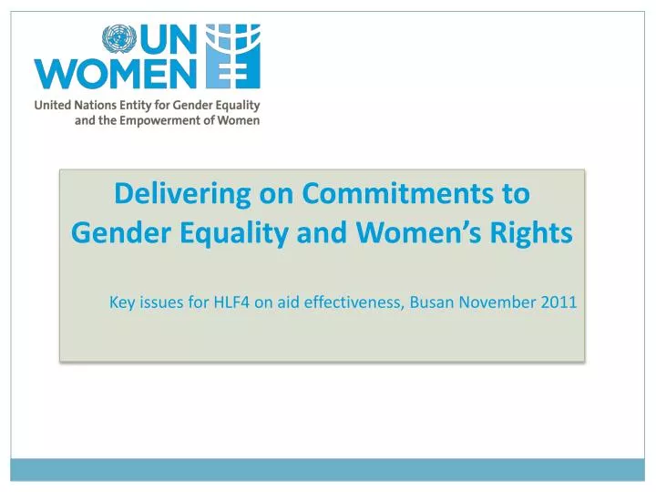 PPT Delivering on Commitments to Gender Equality and Women’s Rights