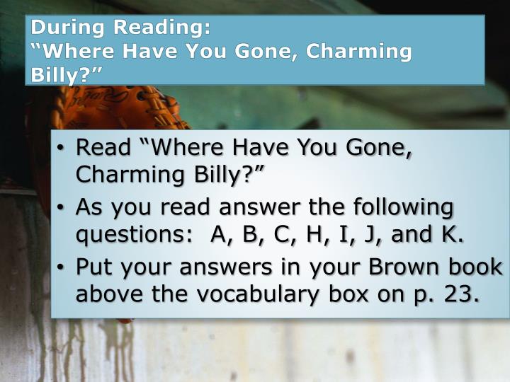 where have you gone charming billy essay questions where have you gone charming billy essay questions