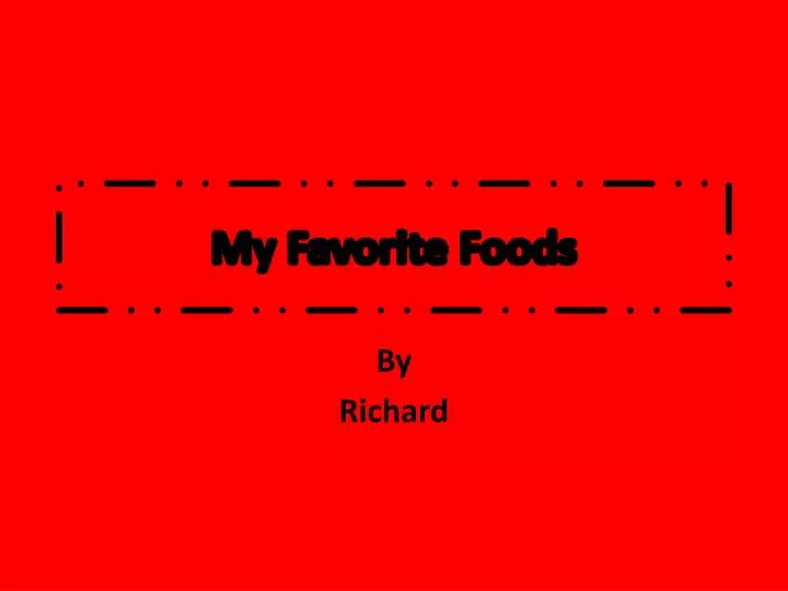 presentation about favorite food