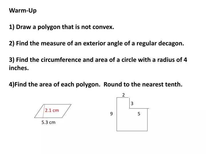 Ppt Warm Up 1 Draw A Polygon That Is Not Convex