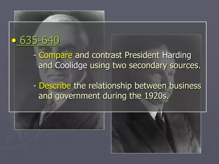 compare the presidential leadership of harding coolidge and hoover compare the presidential leadership of harding coolidge and hoover