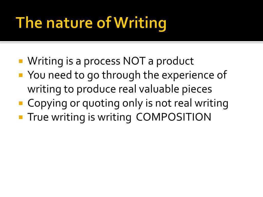 nature of writing meaning