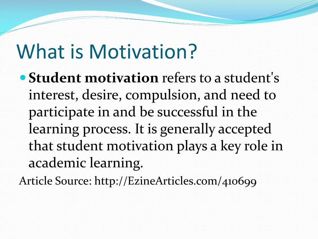 presentation on motivation for students