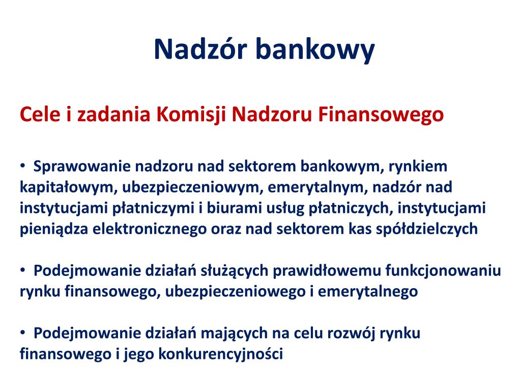 PPT - Organizacja, cele, zadania i funkcje Narodowego Banku Polskiego  PowerPoint Presentation - ID:3060592