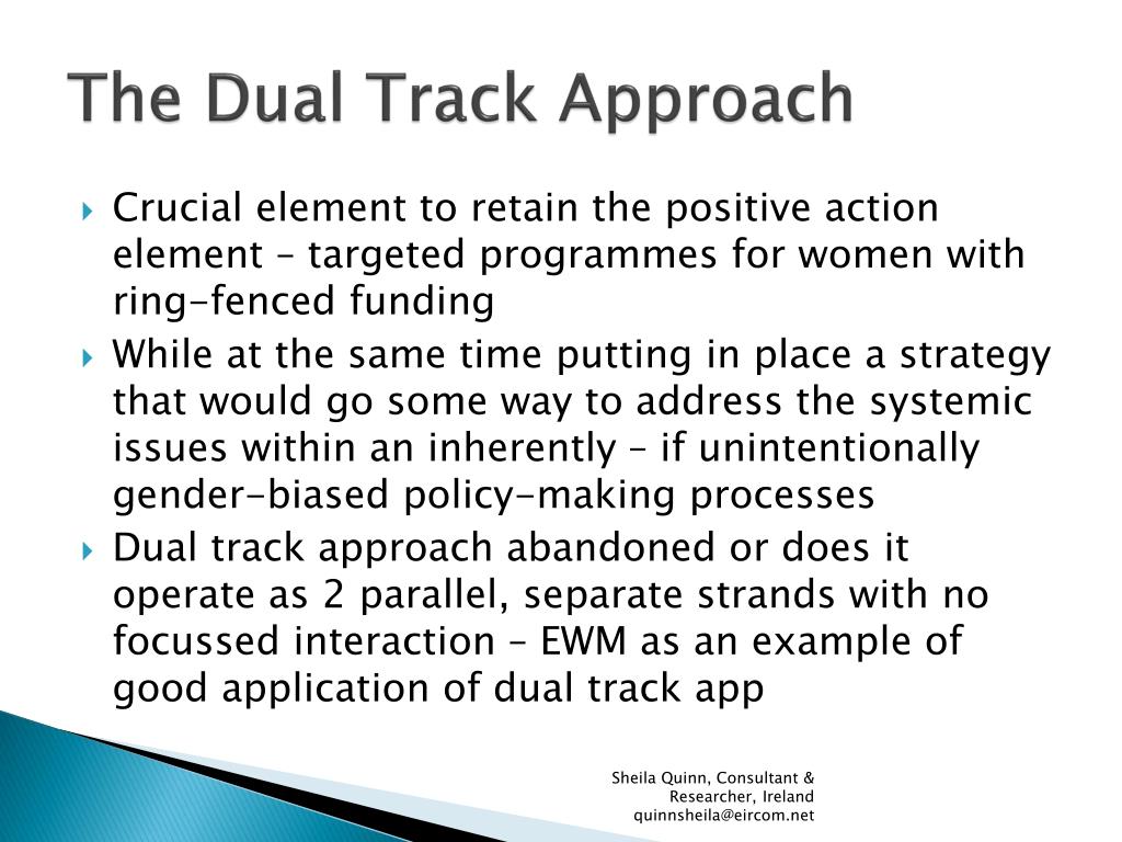 Two Track Strategy PPT - Gender Budgeting: New Strategy or GM Enhanced? PowerPoint ...