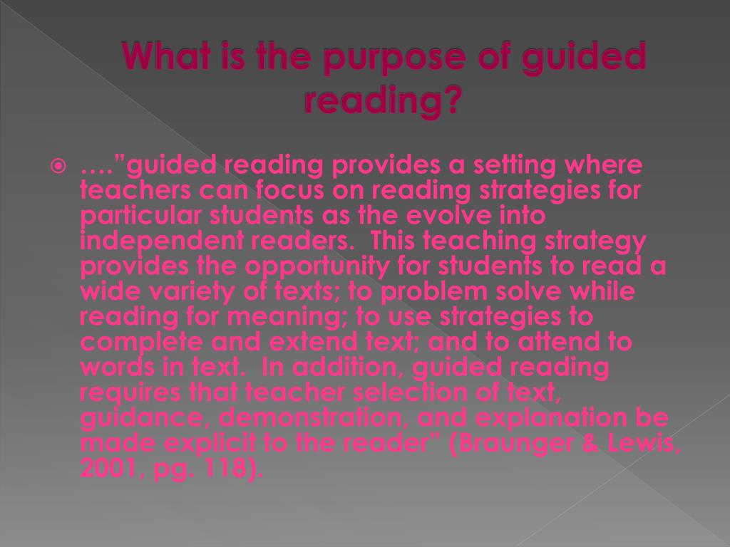 PPT Implementing A Before During And After Guided Reading Lesson 