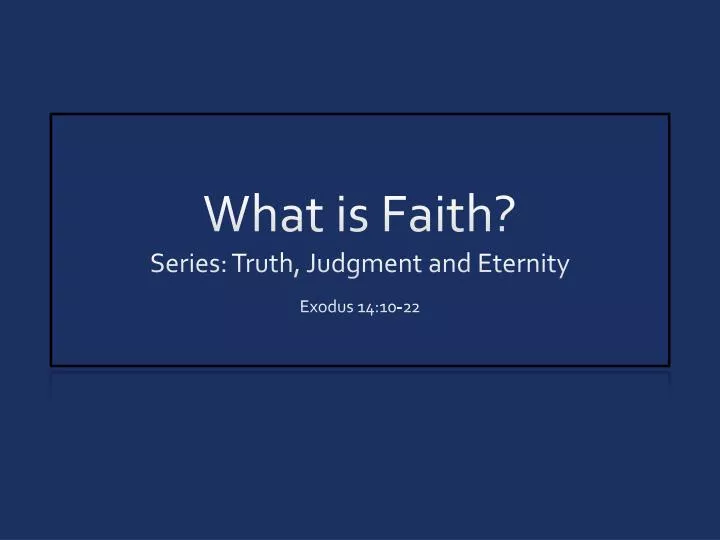 presentation on faith