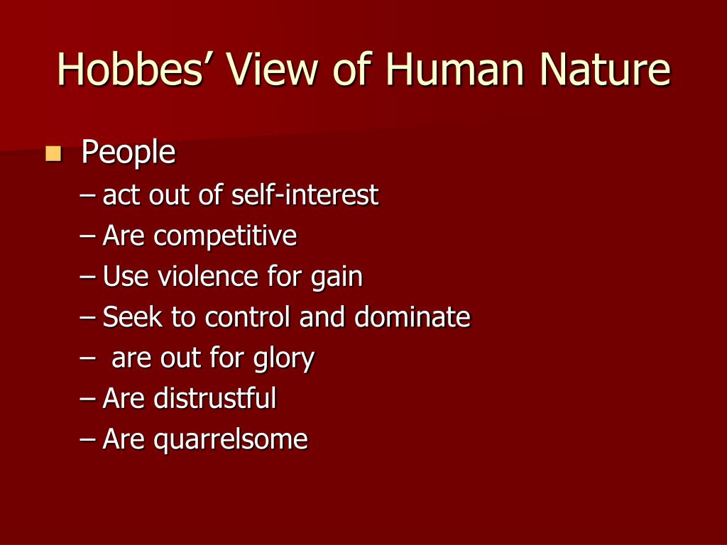How Did Hobbes Influence The Laws Of Human Nature