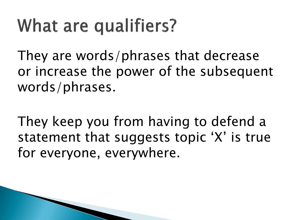 PPT Using Qualifiers PowerPoint Presentation Free Download ID 3062429 ppt-using-qualifiers-powerpoint-presentation-free-download-id-3062429