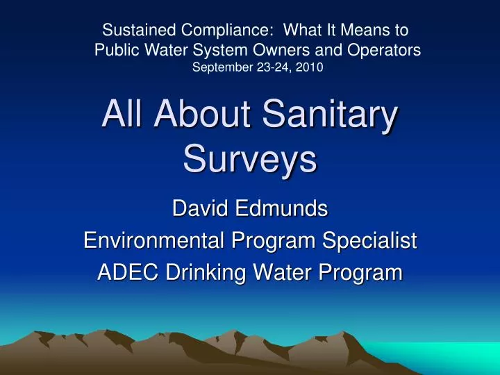 PPT All About Sanitary Surveys PowerPoint Presentation, free download