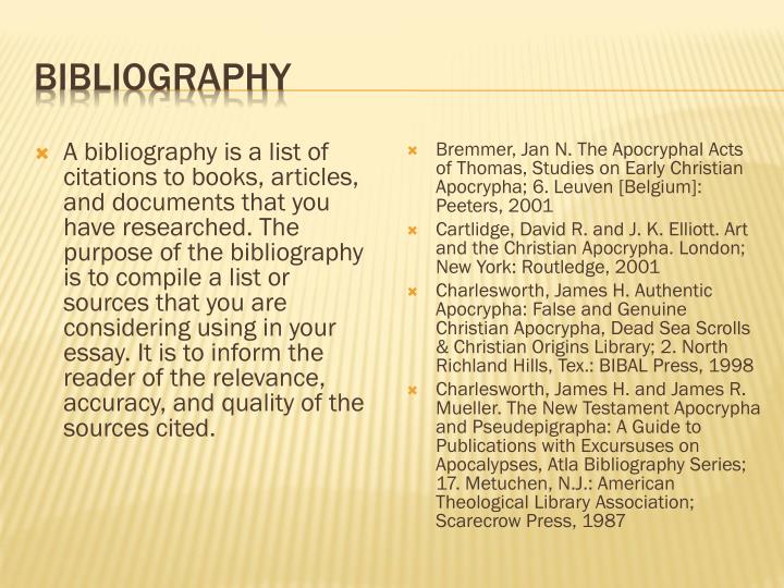 what is bibliography and its importance