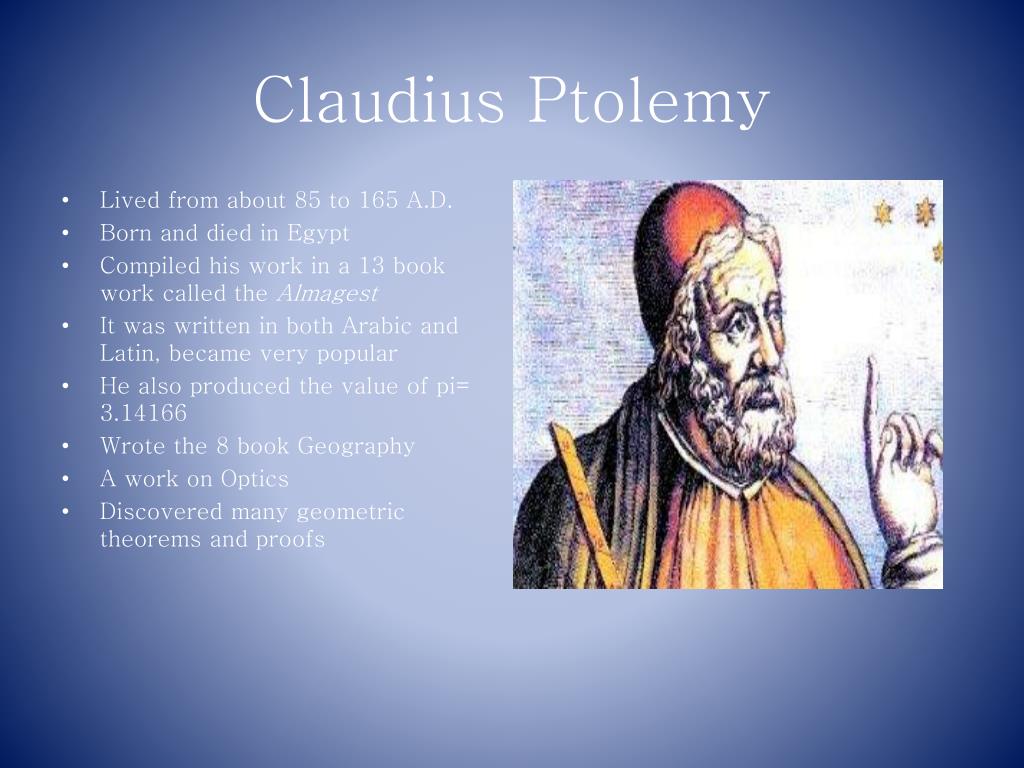 Ptolemy (85 - 165) - Biography - MacTutor History of Mathematics