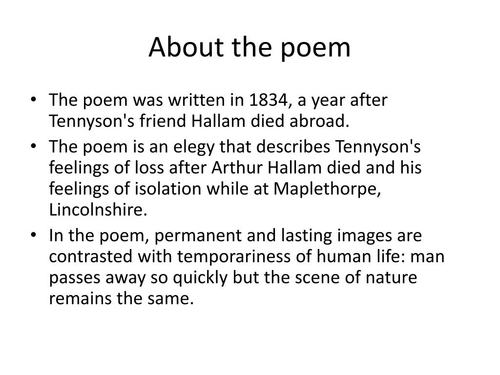 write an essay on tennyson as a poet of nature