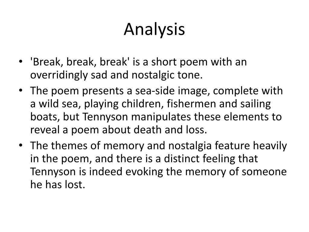 break break break analysis sparknotes
