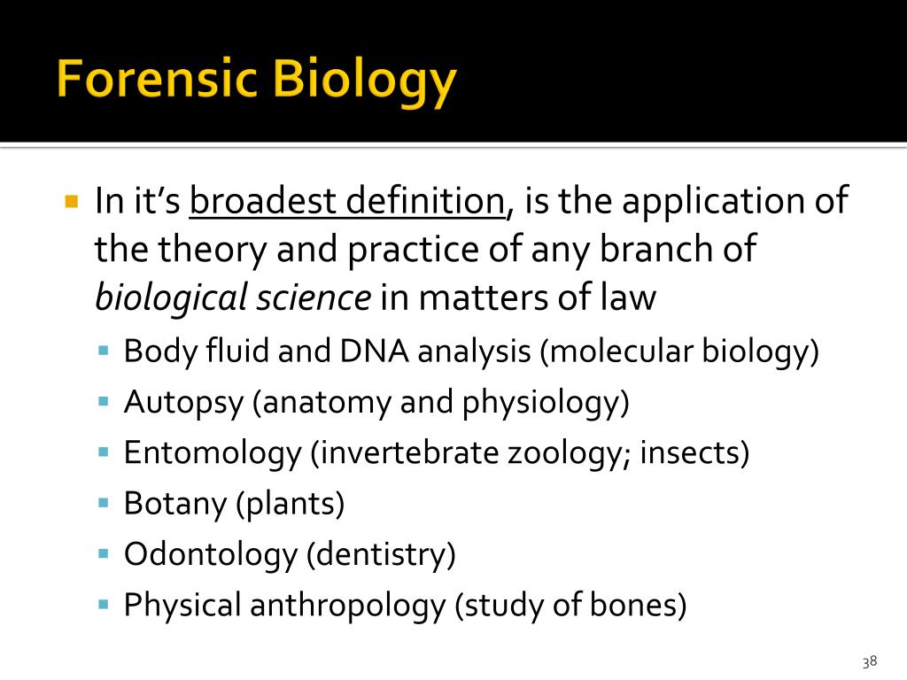 thesis forensic biology