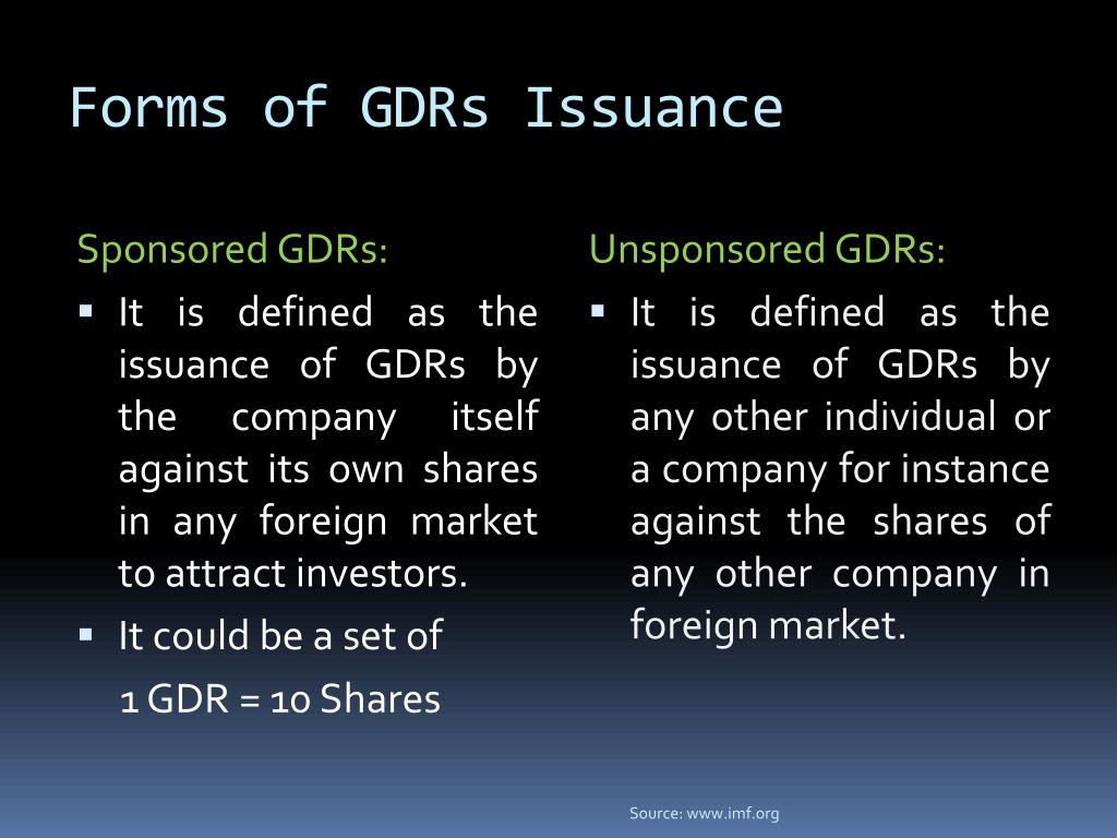 Gdr Process PPT - Ordinary drawing rights special drawing rights & global ...