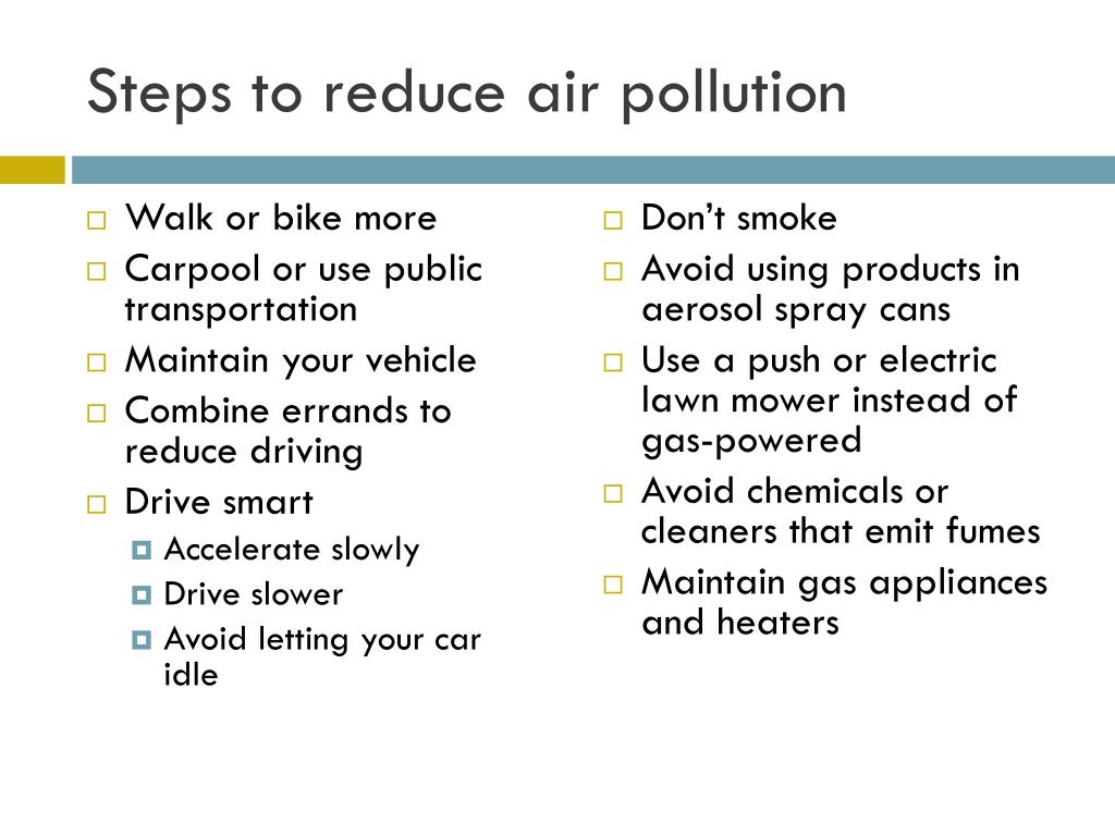 Reducing air pollution. Ways to reduce Air pollution. How to prevent Air pollution. Prevention of Air pollution.