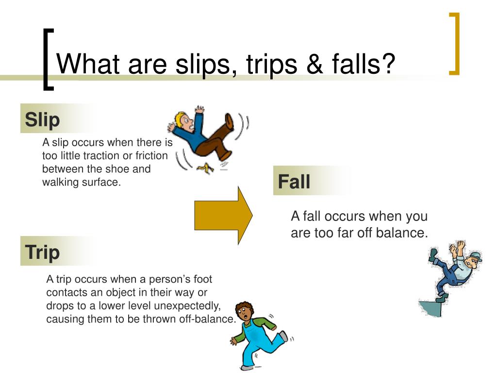 difference between slips and trips