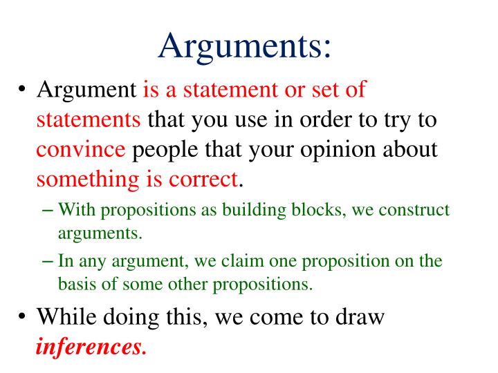 PPT - Arguments, Premises and Conclusion PowerPoint Presentation - ID ...