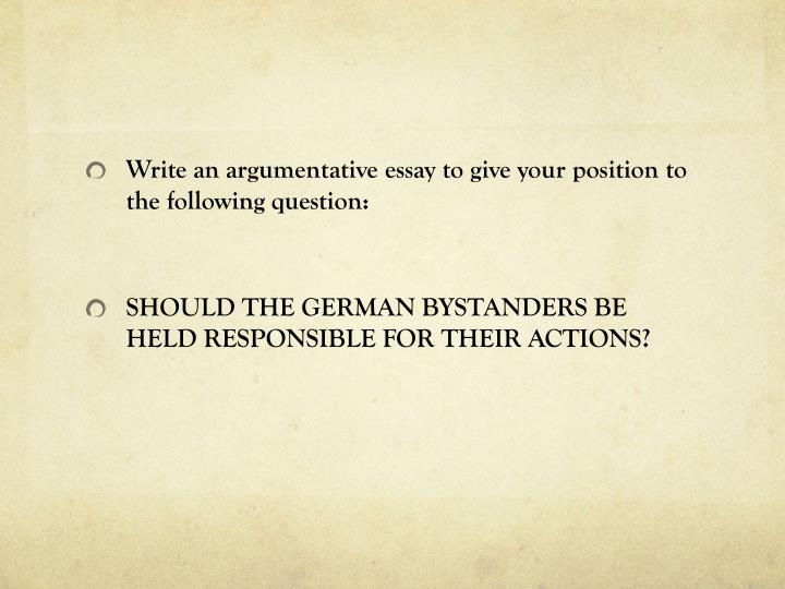 an argumentative essay