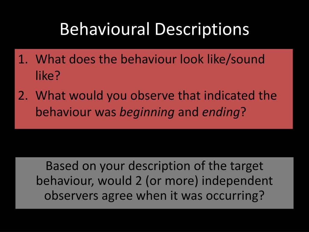 presentation behavior definition