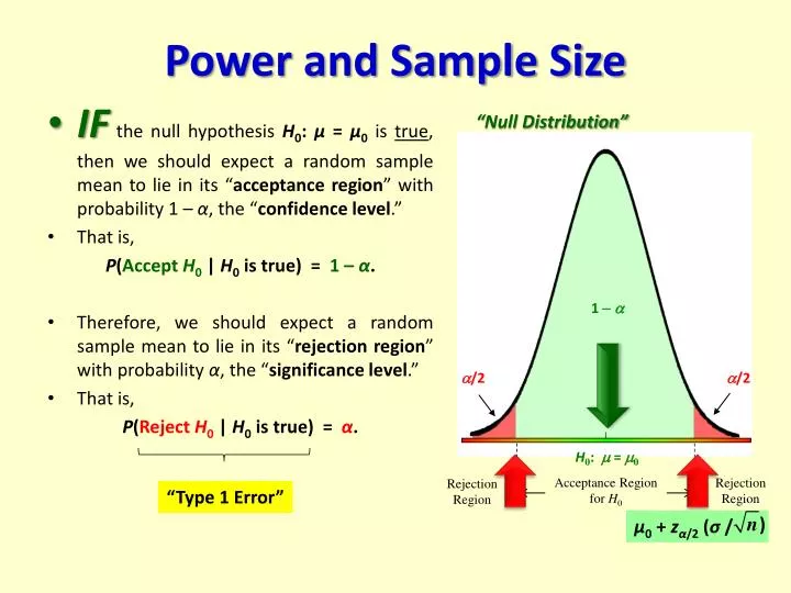 PPT - Power and Sample Size PowerPoint Presentation, free download - ID
