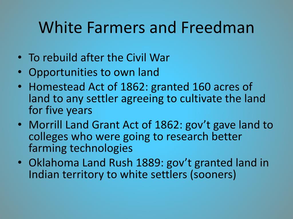 PPT - The Great West and the Rise of the Debtor (1860-1896) PowerPoint ...