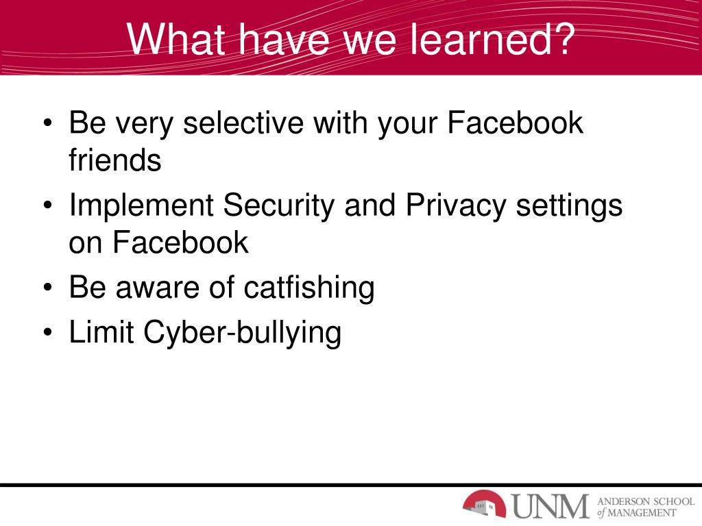 PPT Facebook, Cyberbullying & Catfishing Could you be a victim