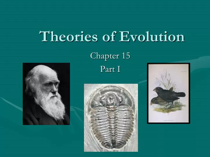 Evolution Starts With A Tree Chapter 1 PPT - Theories of Evolution PowerPoint Presentation, free download - ID