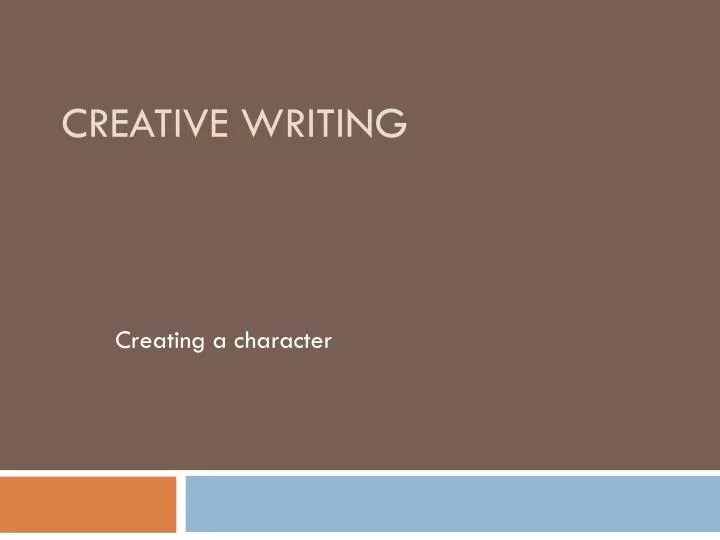 creative writing introduction ppt