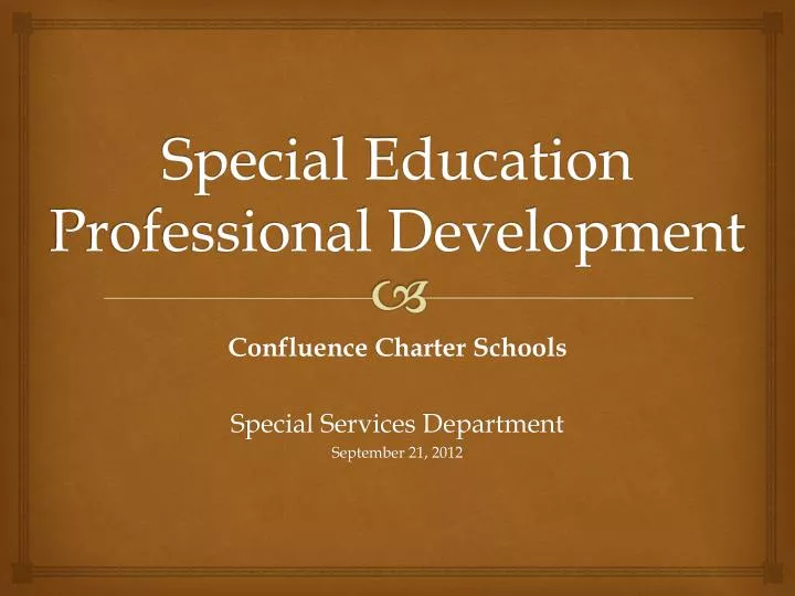 special education professional development n.