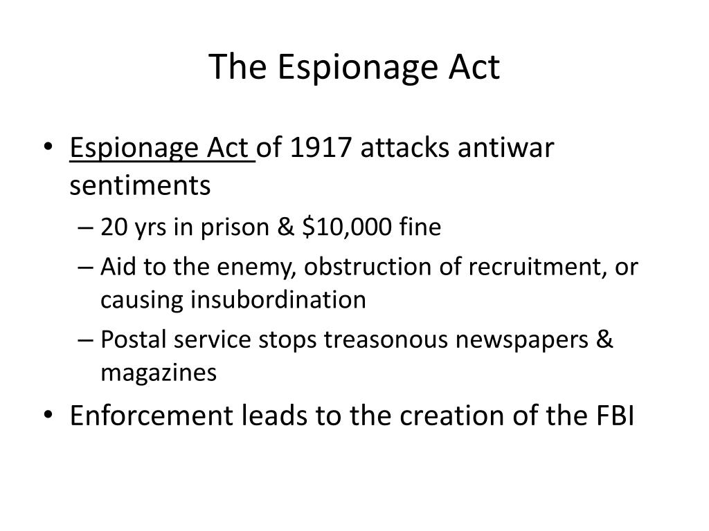 espionage act