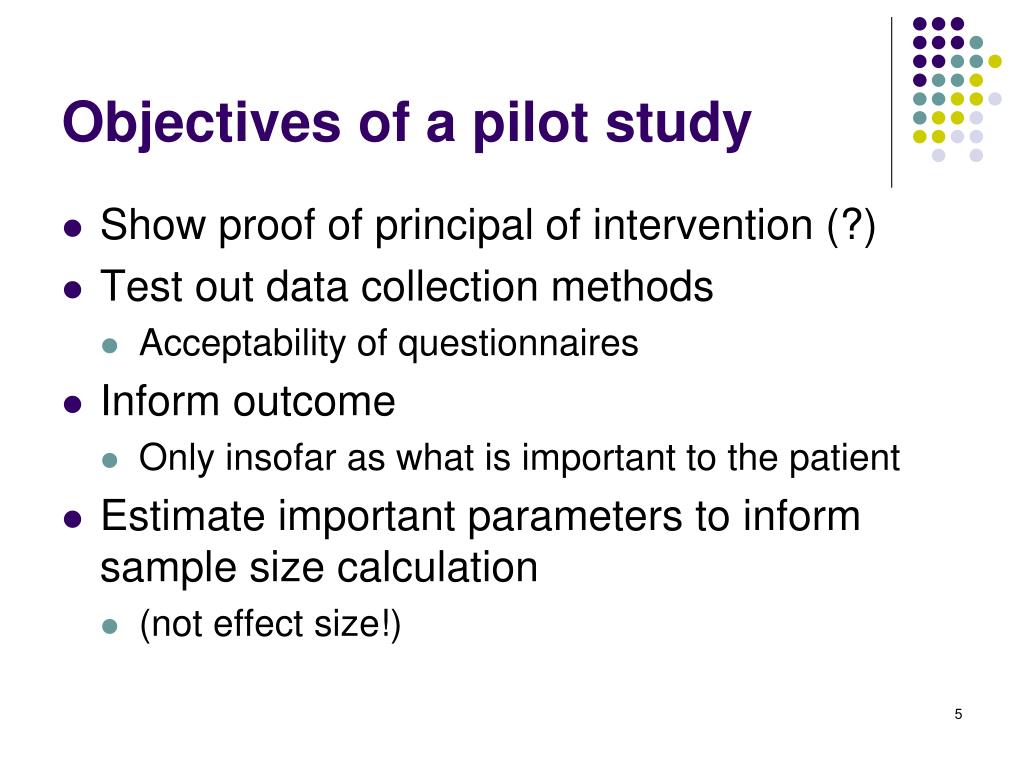 hypothesis for pilot study