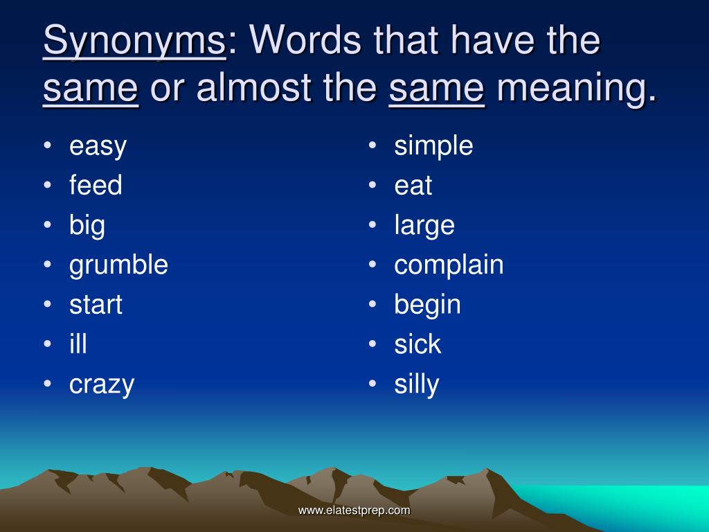 PPT - Synonyms, Antonyms, Homographs, Homophones PowerPoint Presentation -  ID:3068275