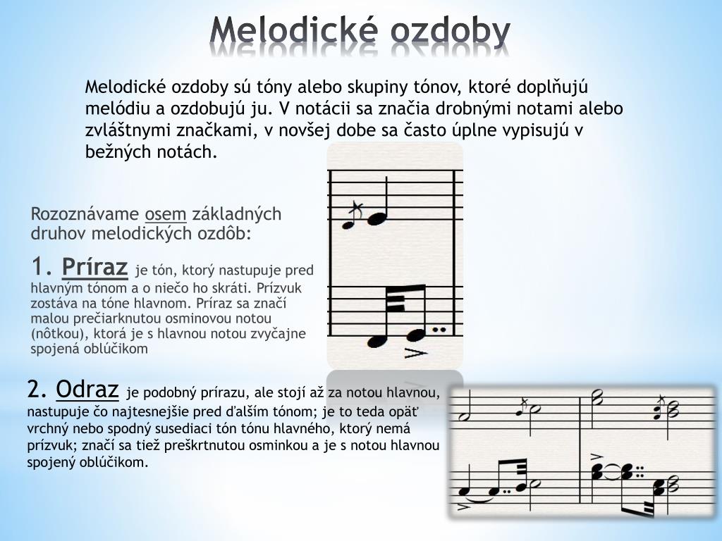 PPT - Melodické ozdoby PowerPoint Presentation, free download - ID:3068382